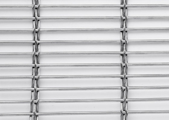 Tkane metalowe dekoracje wnętrzowe ze stali nierdzewnej o wymiarach 120m x 6m