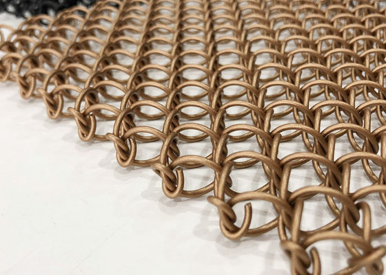 Stal nierdzewna Pvd Metal 1,5 mm Dekoracyjna siatka druciana Sztywna, odporna na uderzenia