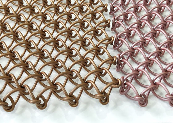 Stal nierdzewna Pvd Metal 1,5 mm Dekoracyjna siatka druciana Sztywna, odporna na uderzenia