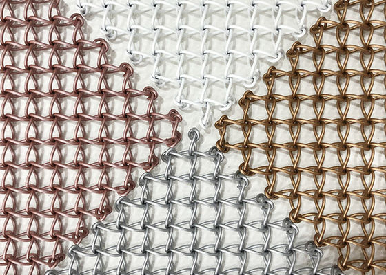 Stal nierdzewna Pvd Metal 1,5 mm Dekoracyjna siatka druciana Sztywna, odporna na uderzenia