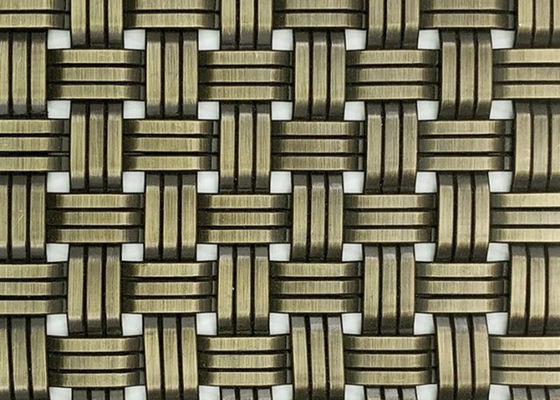 Antyczna mosiężna metalowa siatka architektoniczna ze stali nierdzewnej 1,8 mm do okładzin elewacyjnych