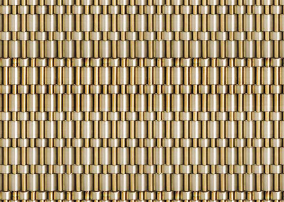 0% Otwarcie architektonicznej siatki metalowej z drutu miedzianego Panel dekoracyjny do ściany windy