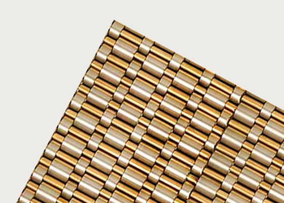 0% Otwarcie architektonicznej siatki metalowej z drutu miedzianego Panel dekoracyjny do ściany windy