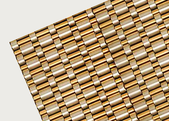 0% Otwarcie architektonicznej siatki metalowej z drutu miedzianego Panel dekoracyjny do ściany windy
