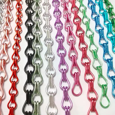 Aluminiowe łańcuchy zasłony Fly Screen Trwałość Wentylacyjne drzwi zasłonowe