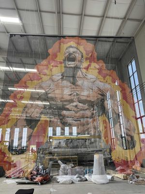 Kreatywna, dekoracyjna aluminiowa kurtyna łańcuchowa do mebli i instalacji artystycznych, ognioodporna, konfigurowalna konstrukcja z metalowej siatki