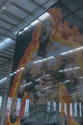 Miary 90x210cm Wiązanie łańcuchowe sieć drutowa rozmiar zasłony dla barier bezpieczeństwa handlowego