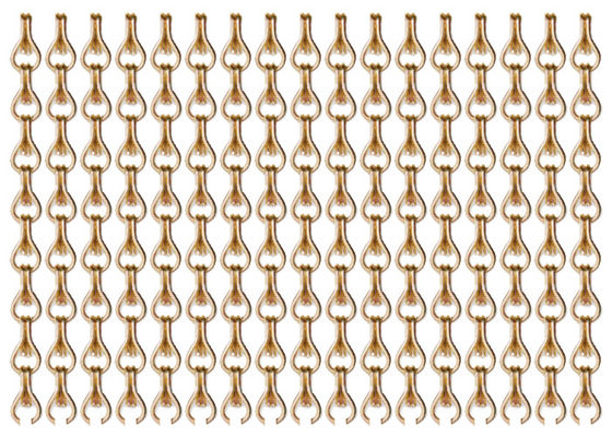 Wielokolorowy, bardzo szeroki aluminiowy łańcuszek na muchy 90 * 210 cm w kolorze bladego złota